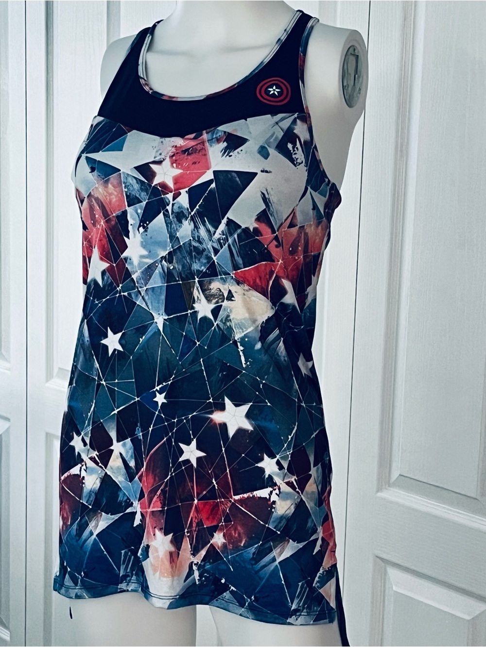 Marvel Her Universe Captain America athletic tank M red white and blue